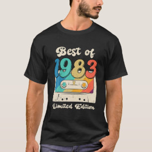 40 jaar oude geschenken van 1983 Cassettebandje 40 T-shirt