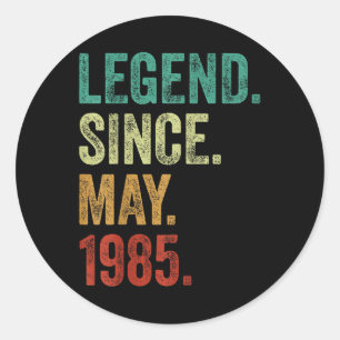 40 jaar oude legende sinds mei 1985 40ste verjaard ronde sticker