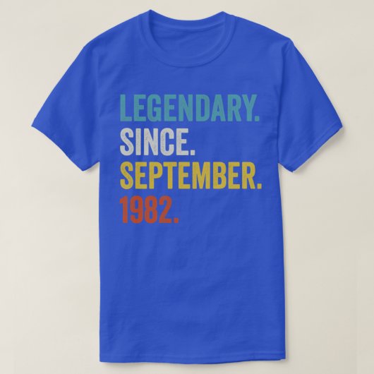40 jaar oude legerlijster sinds september 1982 40e t-shirt (Design voorkant)