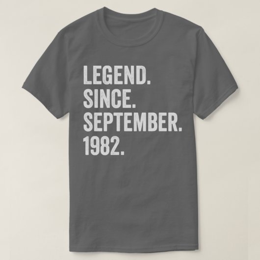40 jaar oude leggende sinds september 1982 40e geb t-shirt (Design voorkant)
