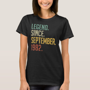 40 jaar oude leggende sinds september 1982 40e her t-shirt
