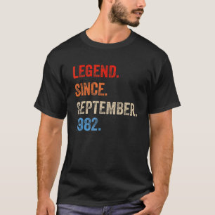 40 jaar oude leggende sinds september 1982 40e her t-shirt