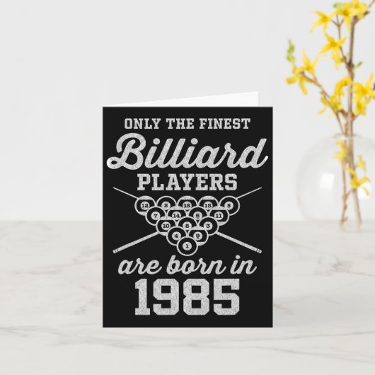 40 jaar oude poolspeler 40e verjaardag biljart kaart (Gele Bloem)