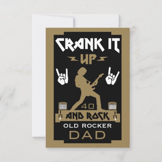 40 jaar oude rockers kaart (Voorkant)