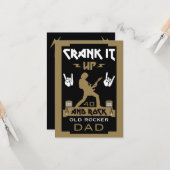40 jaar oude rockers kaart (Voorkant / Achterkant in situ)