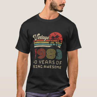 40 jaar oude verjaardag 1983 40e verjaardag t-shirt