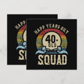 40 Jaar Oude Verjaardag Squad Vintage (Voorkant / Achterkant)