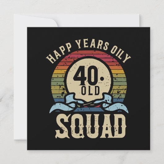 40 Jaar Oude Verjaardag Squad Vintage (Voorkant)