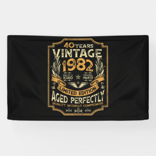 40 jaar oude Vintage 1982 40e verjaardag Spandoek
