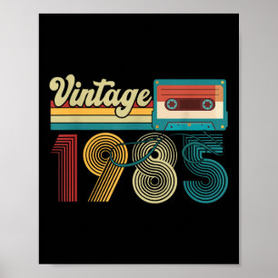 40 jaar oude Vintage 1985 Cette Tape 40e verjaarda Poster