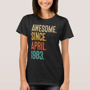 40 jaar oude Vintage april 1983 40e verjaardag 2 T-shirt