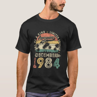 40 jaar oude Vintage december 1984 Retro 40e Geboo T-shirt