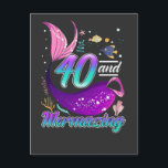 40 jaar oude zeemeermin 40ste verjaardag vrouw ech briefkaart<br><div class="desc">40 jaar oud Cadeau voor zeemeermin 40ste verjaardag vrouw echtgenote vriendin.</div>