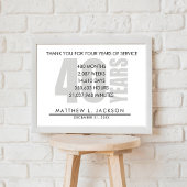 40 jaar pensioen of waardering van de werknemer ca poster