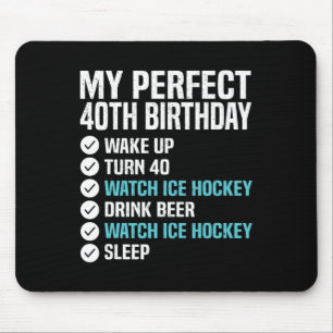 40 jaar Perfect 40th Birthday Ice Hockey 40 Muismat