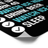 40 jaar Perfect 40th Birthday Ice Hockey 40 Poster (Hoek)