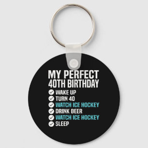 40 jaar Perfect 40th Birthday Ice Hockey 40 Sleutelhanger