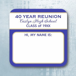 40 jaar! Persoonlijke sticker voor reünie naamkaar