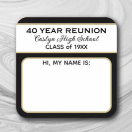 40 jaar! Persoonlijke sticker voor reünie naamkaar