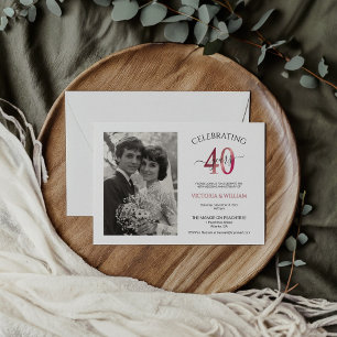 40 jaar Photo Jubileum Party Kaart