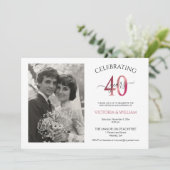 40 jaar Photo Jubileum Party Kaart (Staand voorkant)