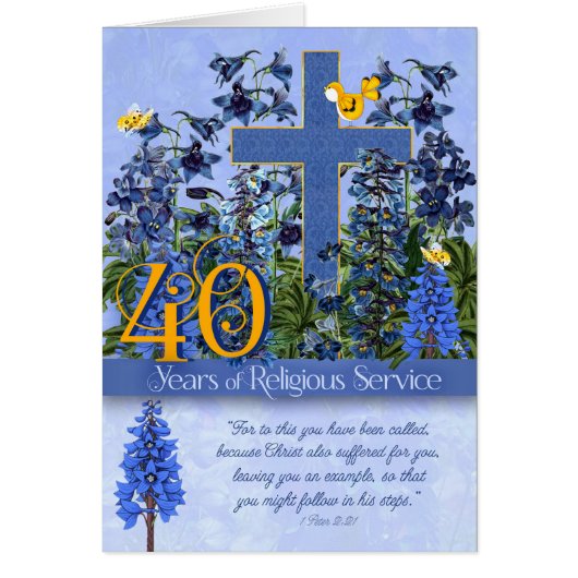 40 jaar religieuze service Larkspur-scripts (Voorkant)