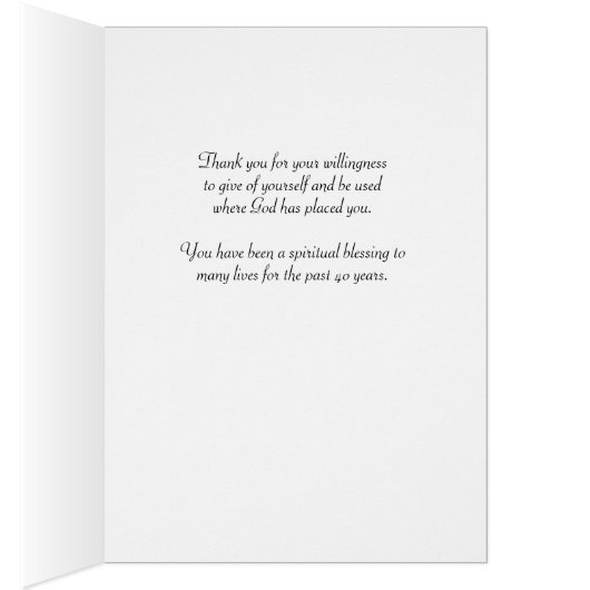 40 jaar religieuze service Larkspur-scripts (Binnen (Rechts))