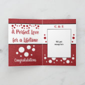 40 jaar Ruby jubileum Happy Years Wit Rood Kaart (Binnen)