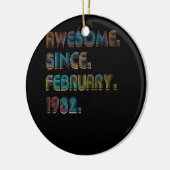 40 jaar sinds 40 februari 1982 keramisch ornament (Links)