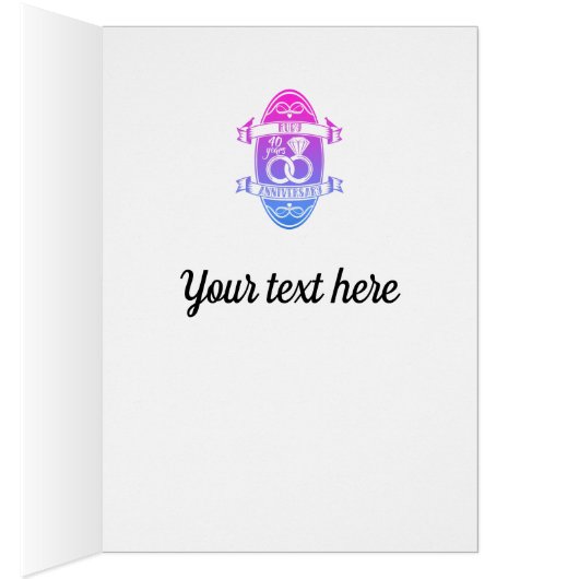 40 Jaar traditionele robijn 40e trouwdag (Binnen (Rechts))