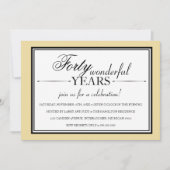 40 jaar uitnodiging van de partij Jubileum (Voorkant)