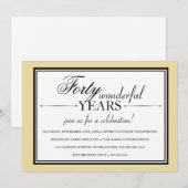 40 jaar uitnodiging van de partij Jubileum (Voorkant / Achterkant)