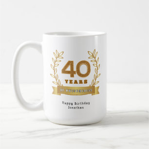 40 jaar van awesomeness - Gepersonaliseerd Koffiemok