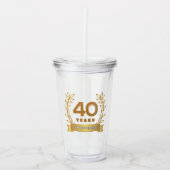 '40 jaar van awesomeness' gouden look acryl drinkbeker (Voorkant)