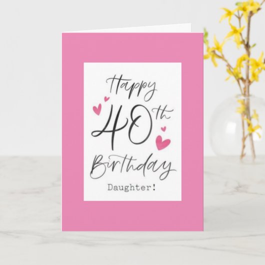 *40* JAAR VAN "LIEFT VAN JE DOCHTER" VANDAAG KAART (Gele Bloem)