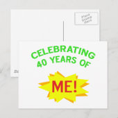 40 jaar van mij vieren briefkaart (Voorkant / Achterkant)