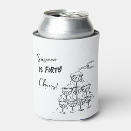 40 jaar Verjaardag Champagne toren funky Blikjeskoeler