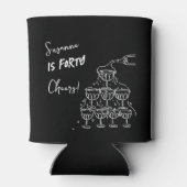 40 jaar verjaardag Champagnetoren funky Blikjeskoeler (Achterkant)