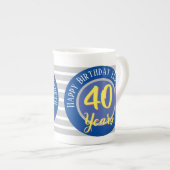 40 Jaar Verjaardag Herdenkings Porselein Kop (Voorkant rechts)