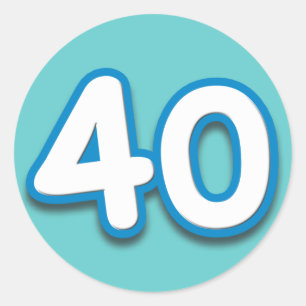 40 Jaar Verjaardag of Jubileum - Tekst toevoegen Ronde Sticker