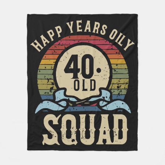 40 Jaar Verjaardag Squad Vintage Fleece Deken (Voorkant)