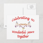 40 jaar vieren briefkaart (Voorkant / Achterkant)