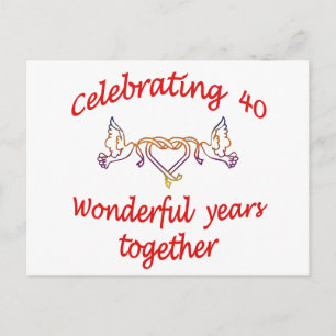 40 jaar vieren briefkaart