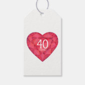 40 jaar waterverf kunstgeschenk labels met sierade cadeaulabel (Voorkant)