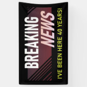 40 Jaar Werken Jubileum 40e Werknemer Spandoek (Verticaal)