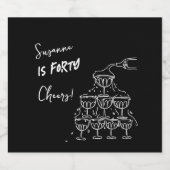 40 jaar wijnlabel geeft de voorkeur aan decor sparkling wijnetiket (Enkel label)