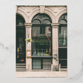 40 jaar zakelijk jubileum gouden kunst folie uitnodiging (Achterkant)