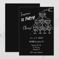 40 jaarFs Verjaardag Champagne toren funky