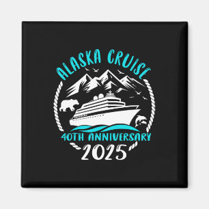 40-jarig huwelijksjubileum Alaska Cruise 2025 Kopp Magneet