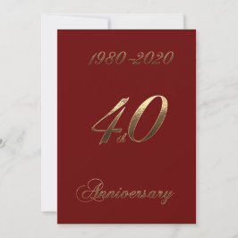 40-jarig huwelijksjubileum Jubileum 2020 Elegante Save The Date
